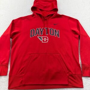 Nike Dri-FIT Dayton University Flyers Hoodie Sweatshirt Red Mens XL